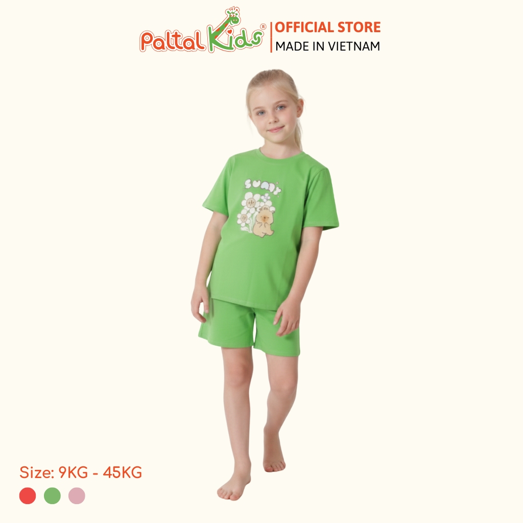 Đồ Bộ Đùi Form Rộng Hình In Capybara Cotton Mỹ Bé Gái Cao Cấp - 025 2159