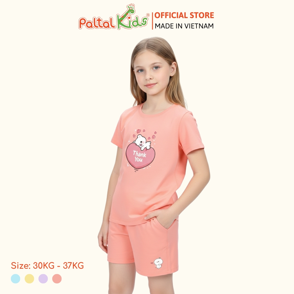 Đồ Bộ Đùi Cơ Bản Cotton Mỹ Bé Gái Cao Cấp - 025 2015 - Size 14