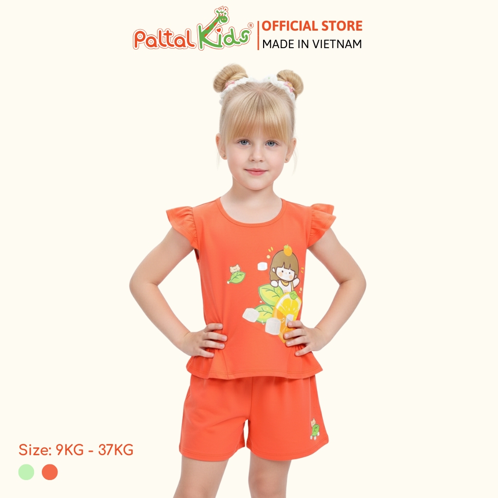 BST Mùa Hạ - Bộ Đùi Tay Ngắn Cotton Mỹ Bé Gái Cao Cấp - 025 5156