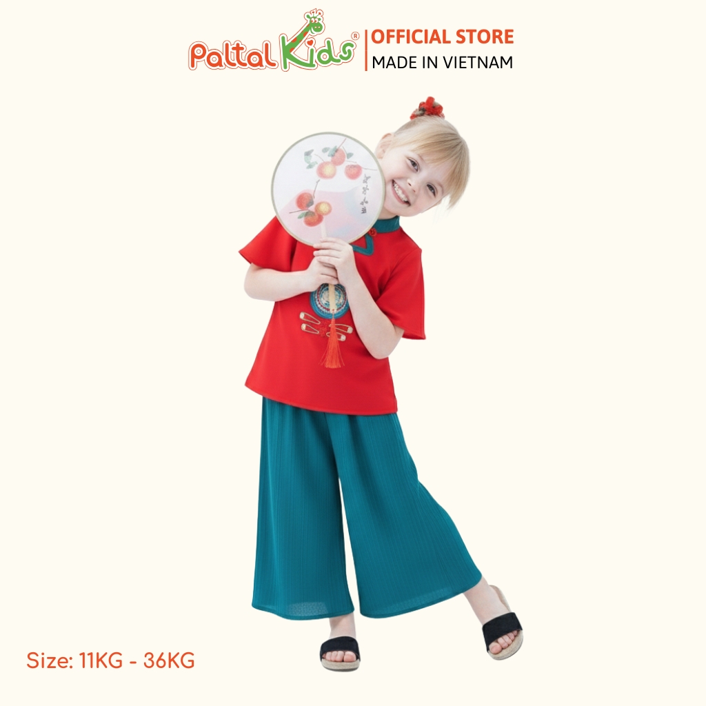 Set Bà Ba Voan Thô Cách Tân Bé Gái Cao Cấp - 533 6111