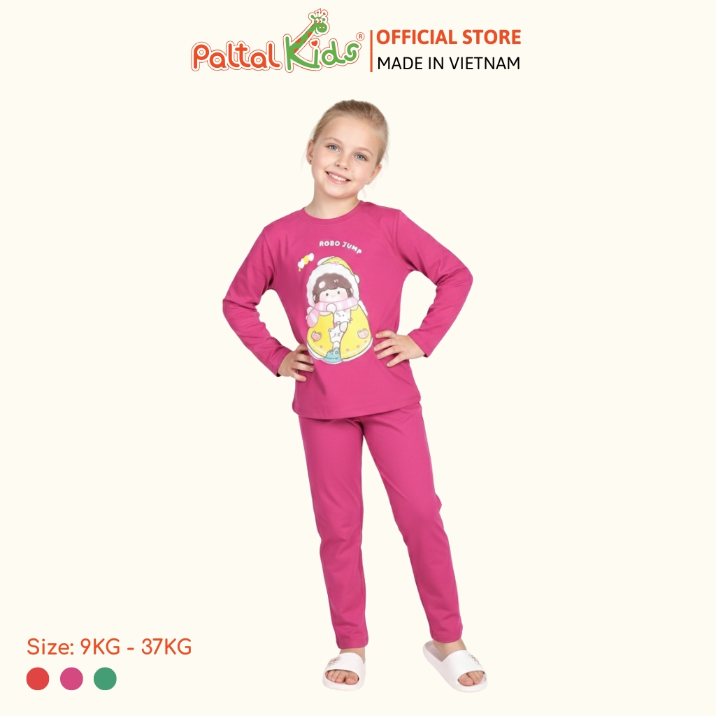 BST Mùa Đông - Đồ Bộ Tay Dài Cotton Mỹ Bé Gái Cao Cấp - 023 6021