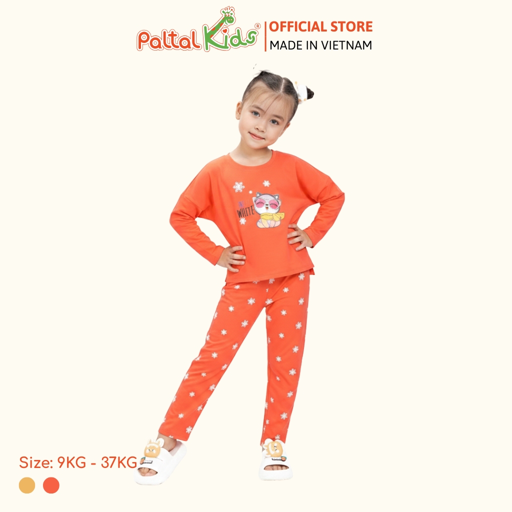 BST Mùa Đông - Đồ Bộ Tay Dài Cotton Mỹ Bé Gái Cao Cấp - 023 6020