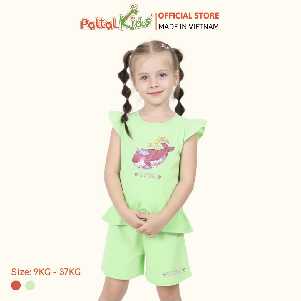 BST Mùa Hạ - Bộ Đùi Tay Ngắn Cotton Mỹ Bé Gái Cao Cấp - 025 2053