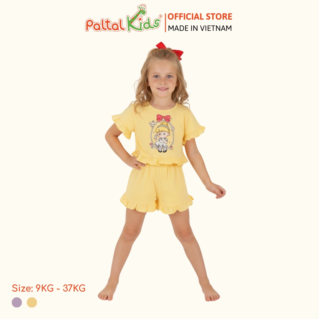 BST Mùa Xuân - Bộ Đùi Tay Ngắn Cotton Mỹ Bé Gái Cao Cấp - 025 2174