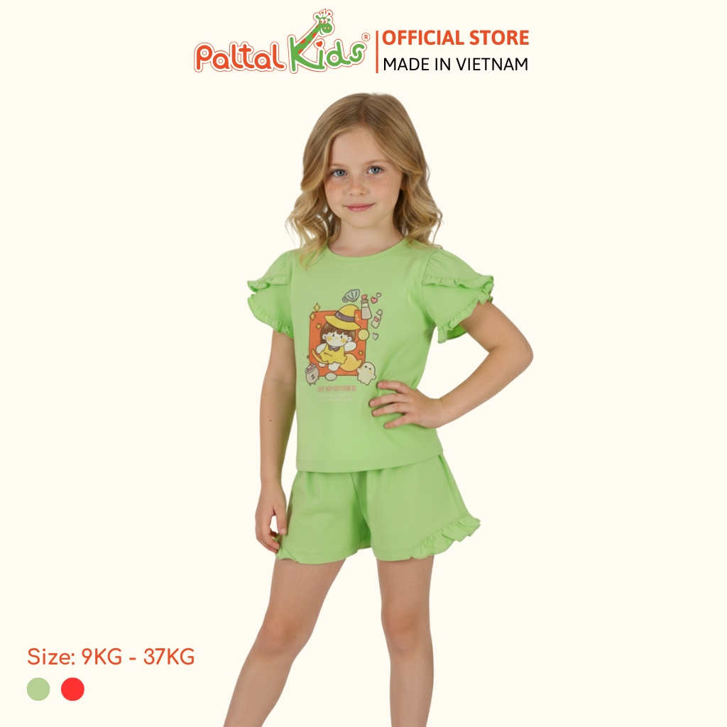 BST Mùa Xuân - Bộ Đùi Tay Ngắn Cotton Mỹ Bé Gái Cao Cấp - 025 2169