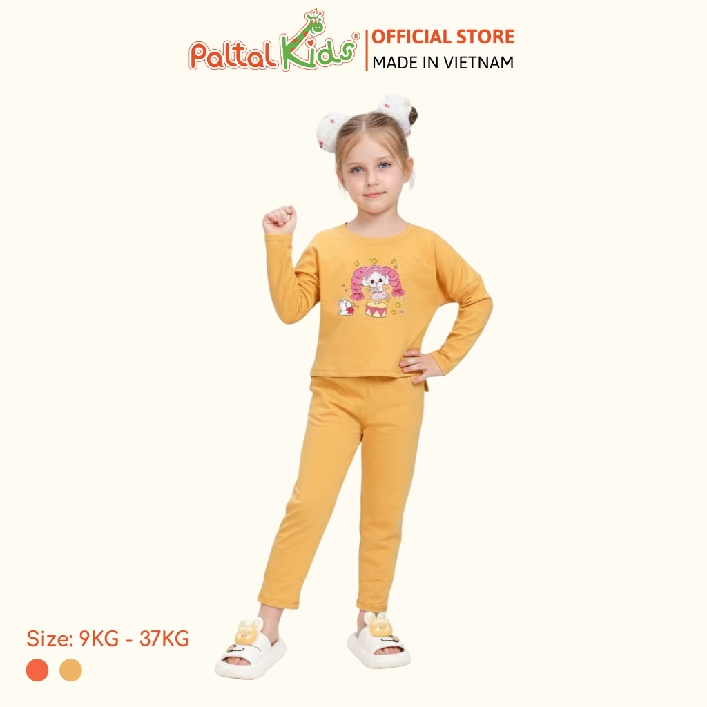 BST Mùa Đông - Bộ Dài Tay Dài Cotton Mỹ Bé Gái Cao Cấp - 023 6084