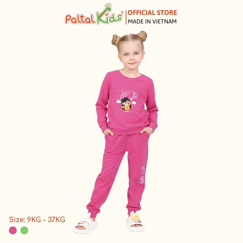 BST Mùa Đông - Bộ Dài Tay Dài Cotton Mỹ Bé Gái Cao Cấp - 023 6034