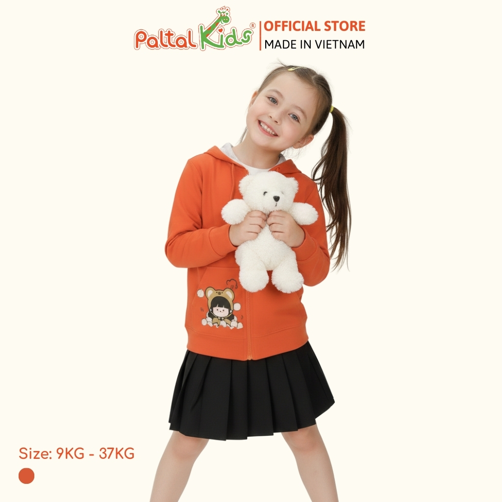 Áo Khoác Tai Thỏ CVC Bé Gái Cao Cấp - 401 4013