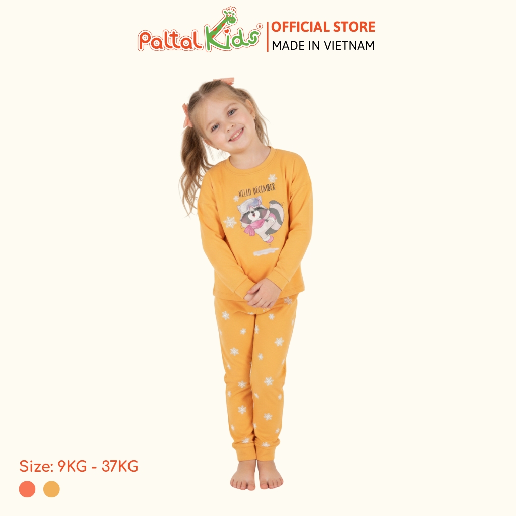 BST Mùa Đông - Bộ Dài Tay Dài Cotton Mỹ Bé Gái Cao Cấp - 023 6036