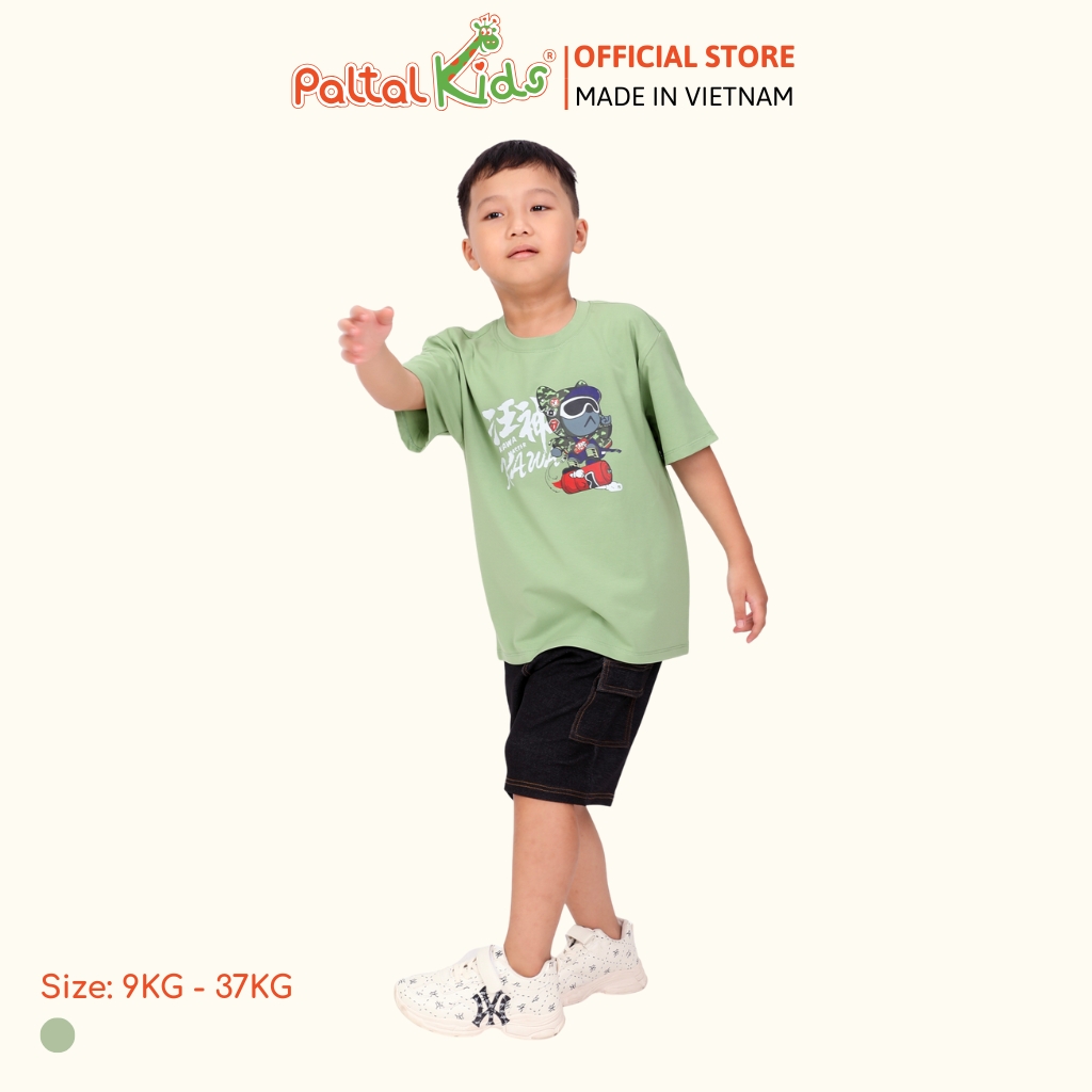 Áo Thun Cotton Mỹ Hình In Cún Ngầu Bé Trai Cao Cấp - 020 1399