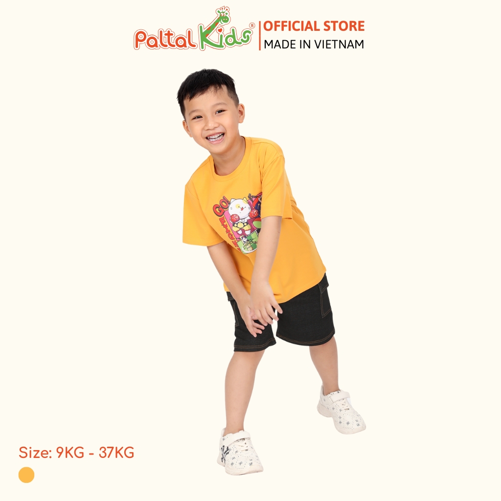 Áo Thun Cotton Mỹ Hình In Mèo GO! Bé Trai Cao Cấp - 020 1400