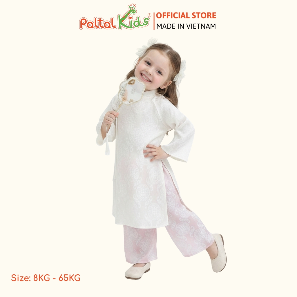 Set Áo Dài Gấm Mềm Cách Tân Bé Gái Cao Cấp - 533 6122