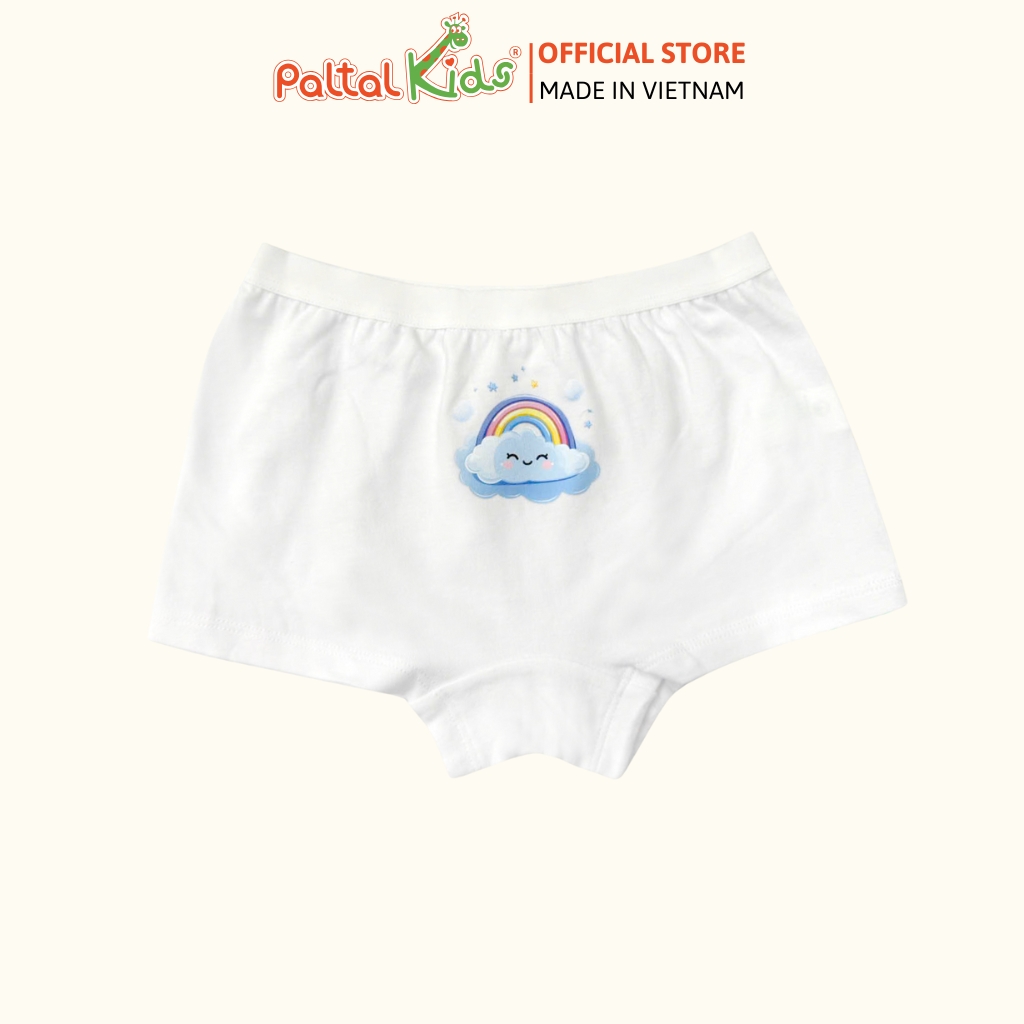 (CHE TÊN SẢN PHẨM) Lẻ 1 Quần Lót Dáng Đùi Cotton Màu Sắc Ngẫu Nhiên Bé Gái Cao Cấp - 027 7413