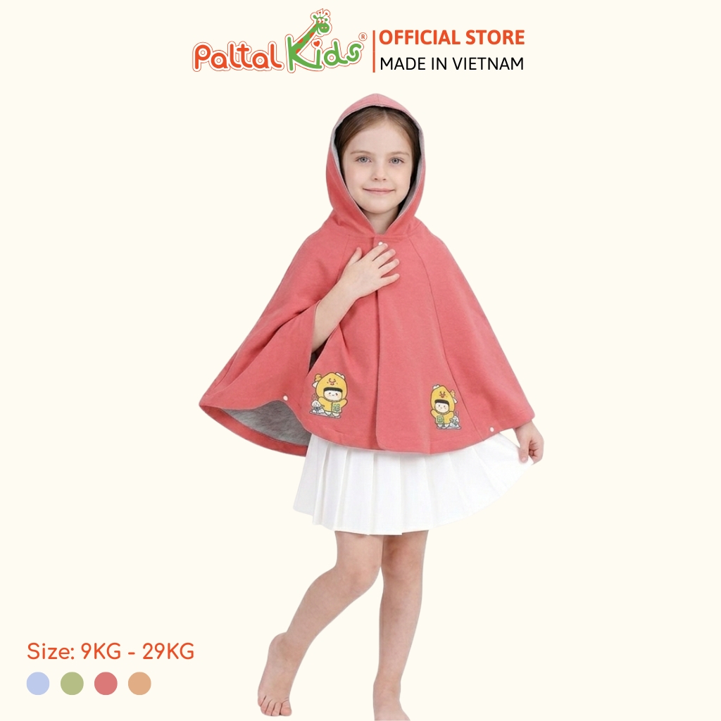 Áo Choàng Cánh Dơi Cotton Melan Bé Gái Cao Cấp - 191 4026