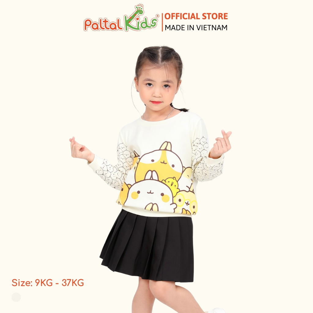 Áo Sweater Cotton Borib Bé Gái Cao Cấp - 020 1383