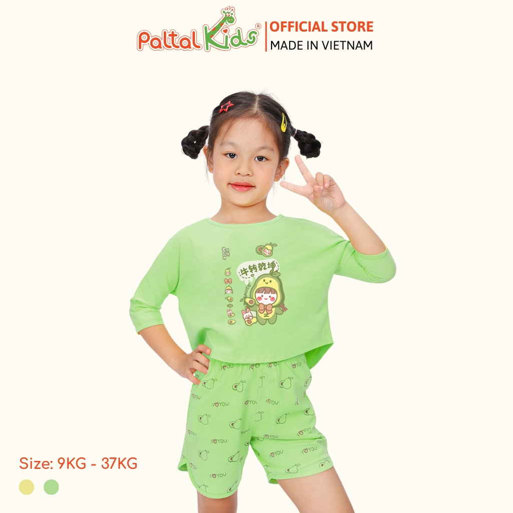 BST Mùa Thu - Bộ Đùi Tay Lỡ Cotton Mỹ Bé Gái Cao Cấp - 025 5195