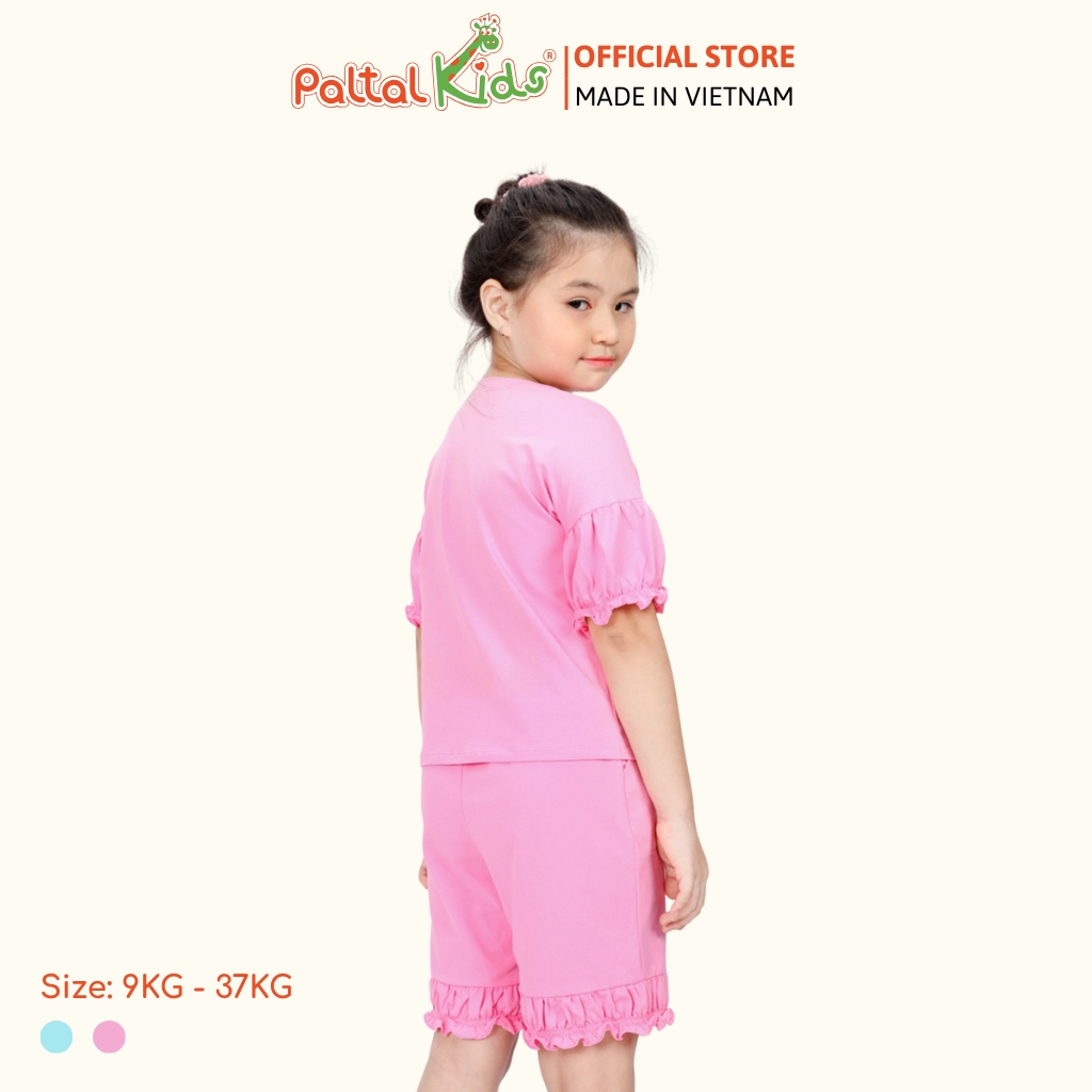 BST Mùa Thu - Bộ Đùi Tay Lỡ Cotton Mỹ Bé Gái Cao Cấp - 025 5197