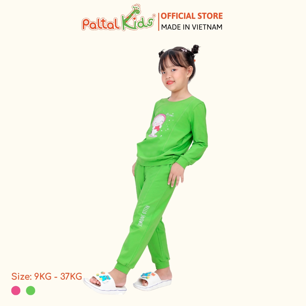 BST Mùa Đông - Đồ Bộ Tay Dài Cotton Mỹ Bé Gái Cao Cấp - 023 6018