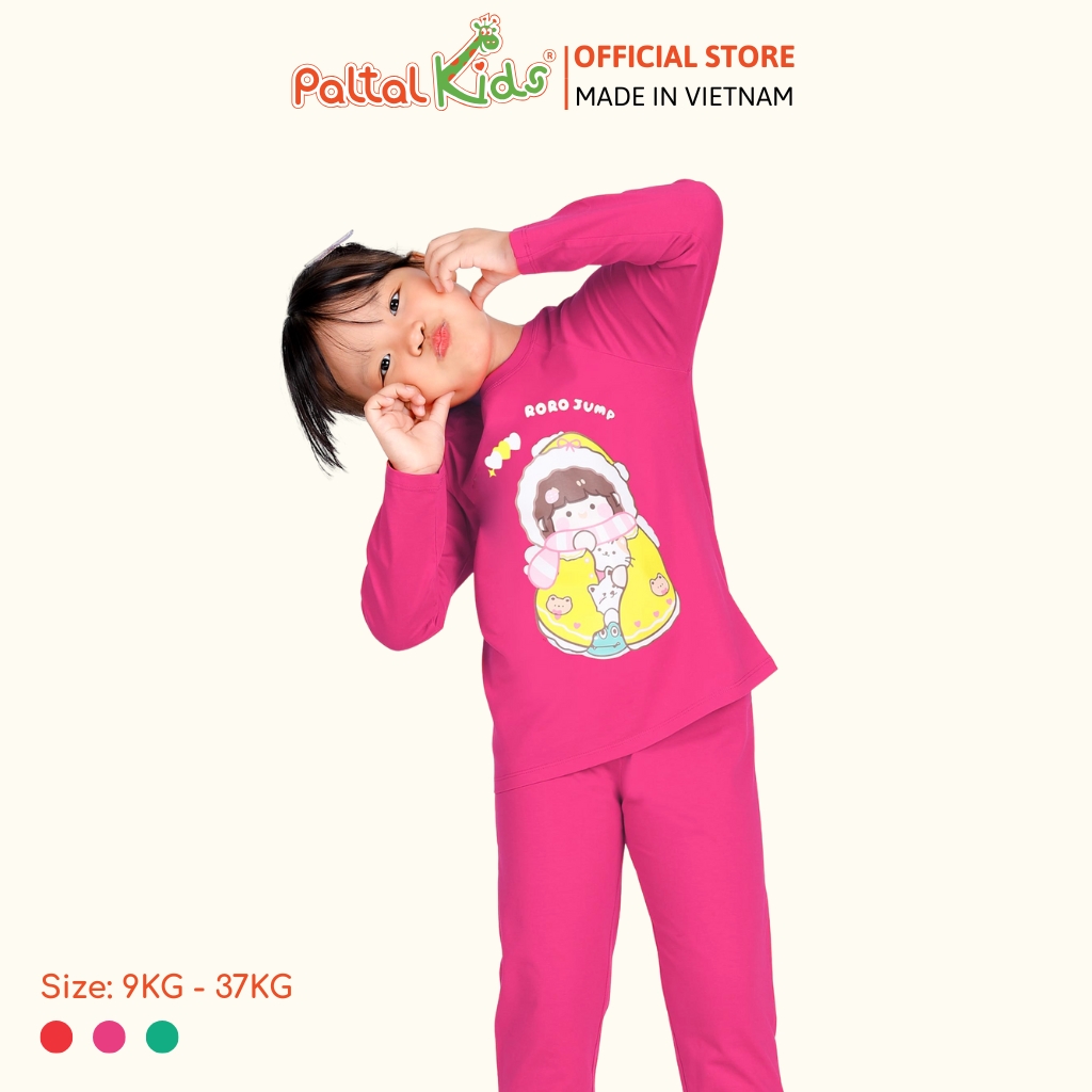 BST Mùa Đông - Đồ Bộ Tay Dài Cotton Mỹ Bé Gái Cao Cấp - 023 6021