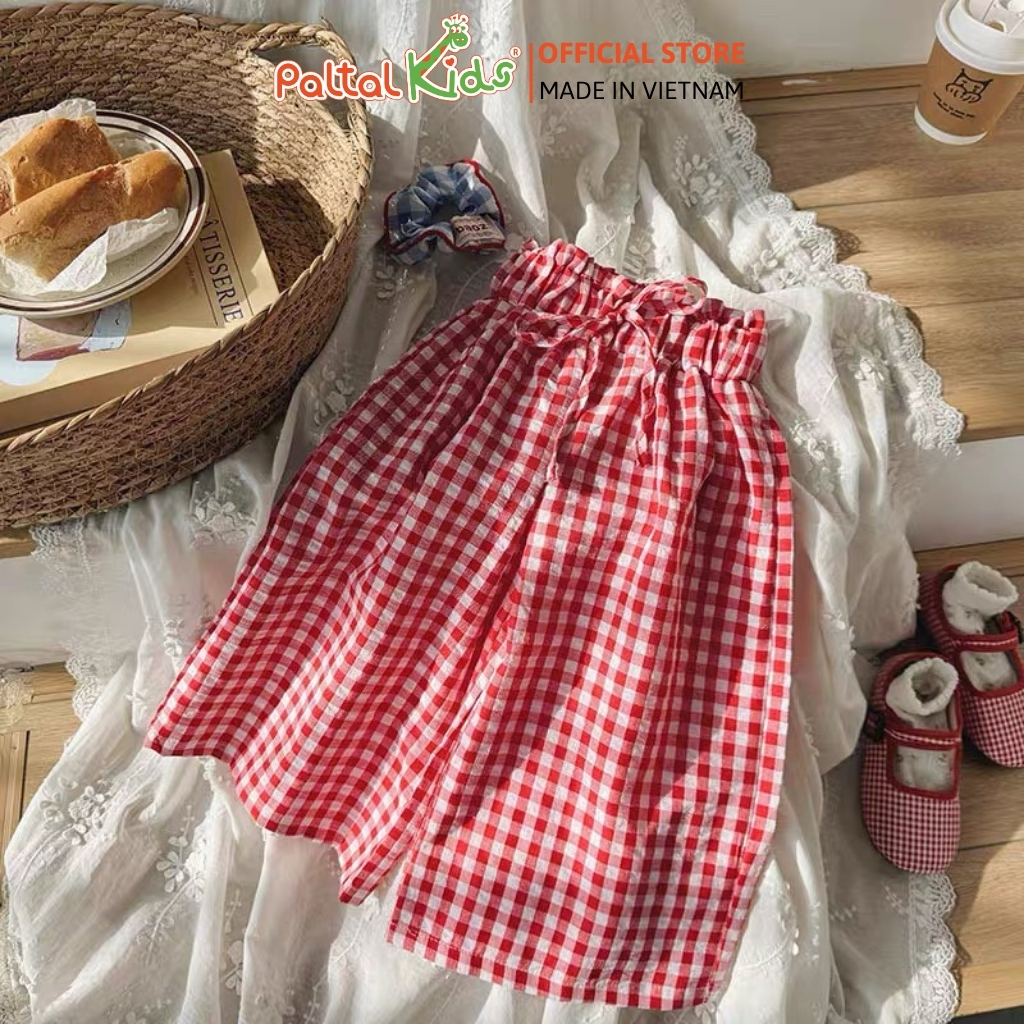 Quần Dài Đũi Sọc Caro Cột Nơ Cao Cấp - 568 8522