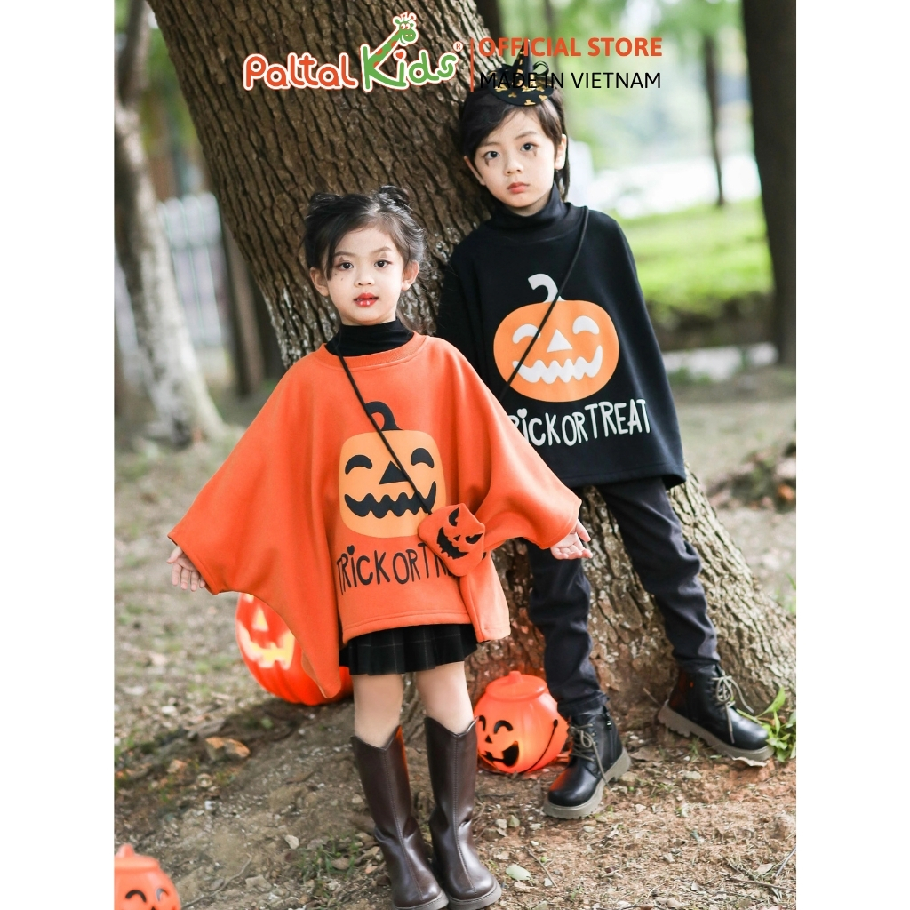 HALLOWEEN 2025 - Áo Choàng Bí Ngô Bé Trai Bé Gái Cao Cấp