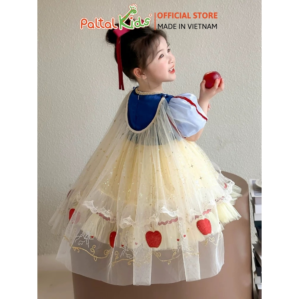 HALLOWEEN 2025 - Đầm Công Chúa Bạch Tuyết Bé Gái Cao Cấp