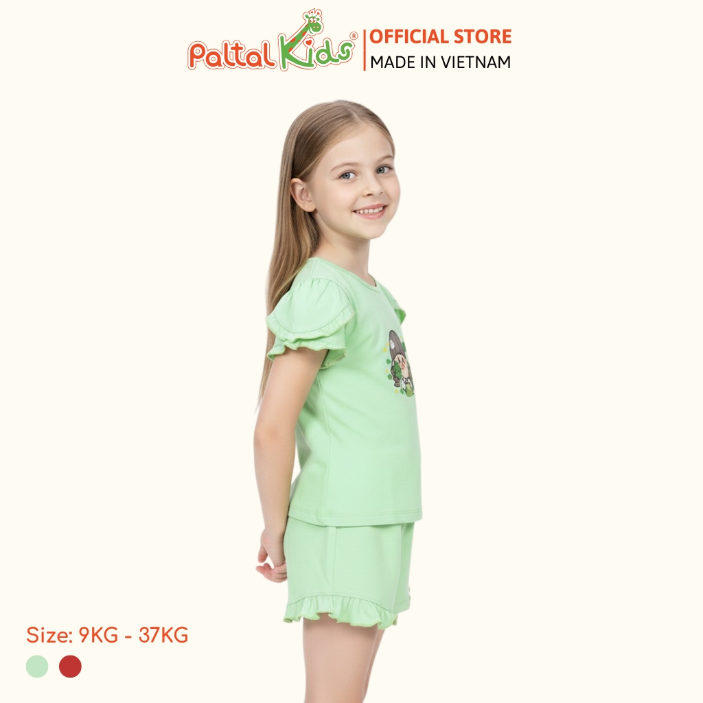 BST Mùa Xuân - Bộ Đùi Tay Ngắn Cotton Mỹ Bé Gái Cao Cấp - 025 2027