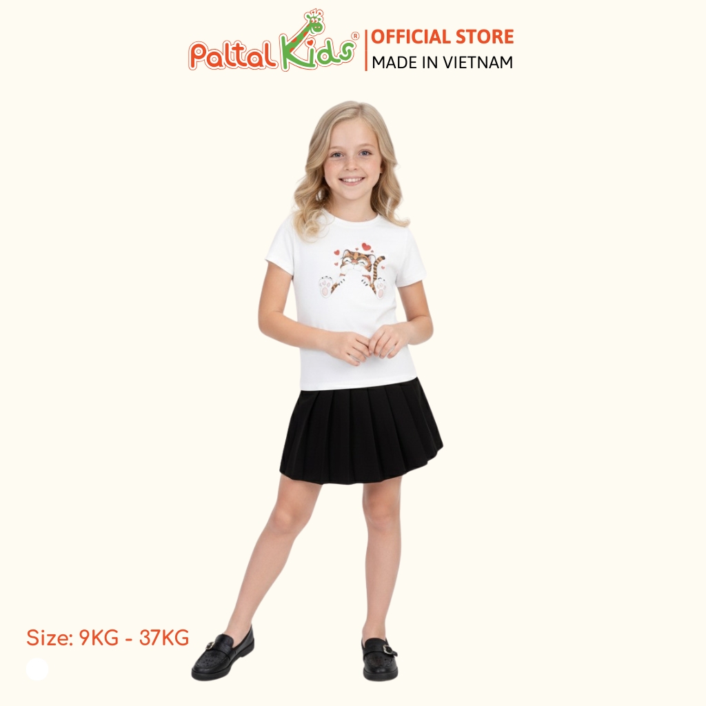 Áo Thun Cotton Mỹ Bé Gái Cao Cấp - 020 1374