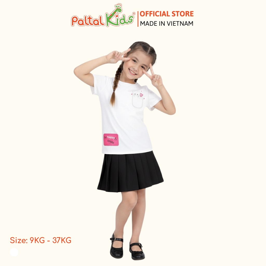 Áo Thun Cotton Mỹ Bé Gái Cao Cấp - 020 1375