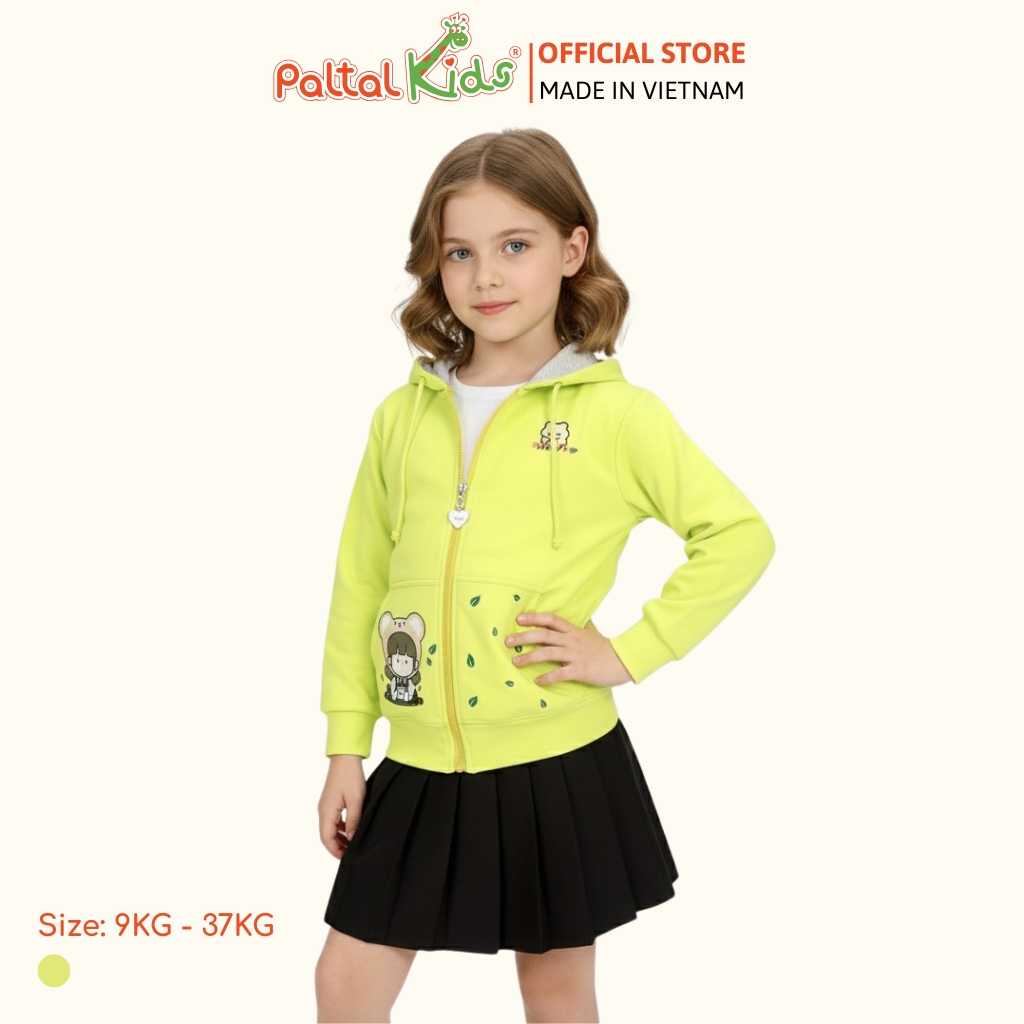 Áo Khoác Tai Thỏ CVC Bé Gái Cao Cấp - 401 4012