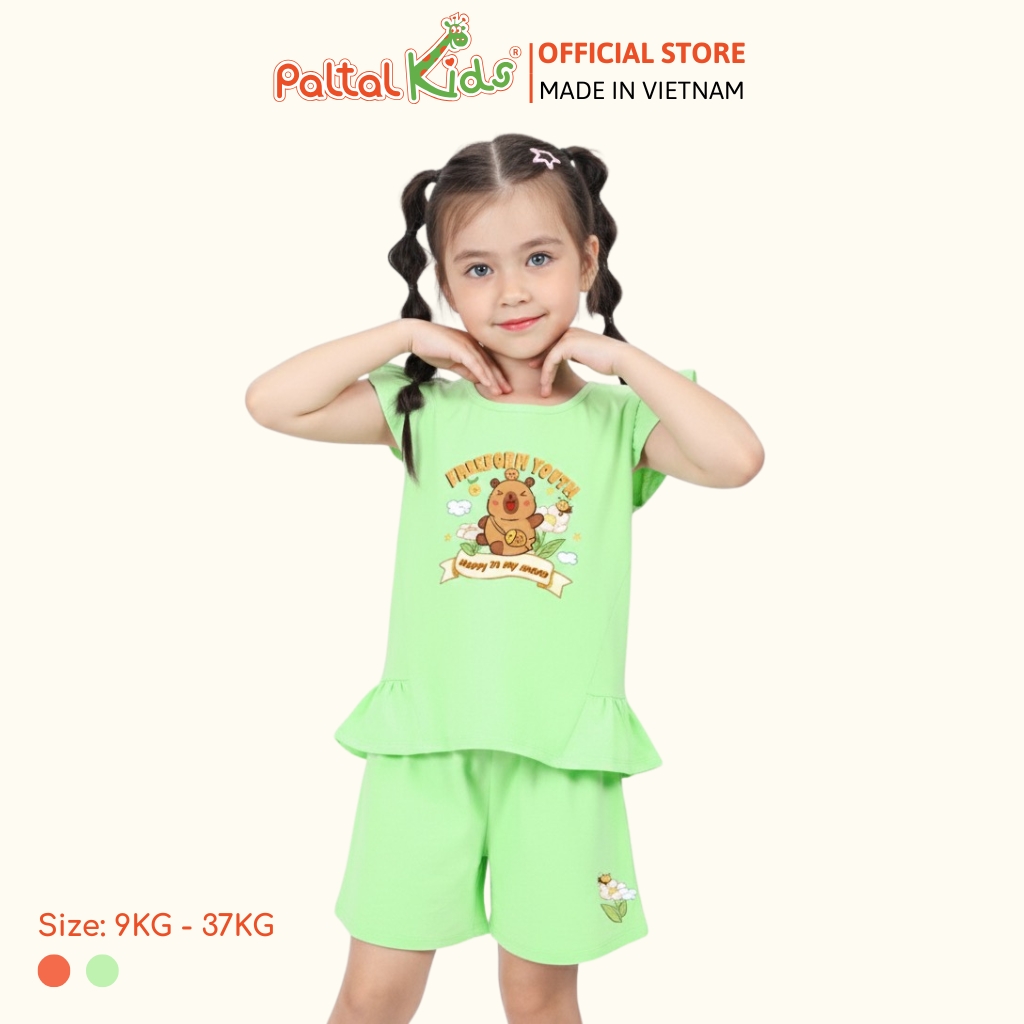 BST Mùa Hạ - Bộ Đùi Tay Ngắn Cotton Mỹ Bé Gái Cao Cấp - 025 2161