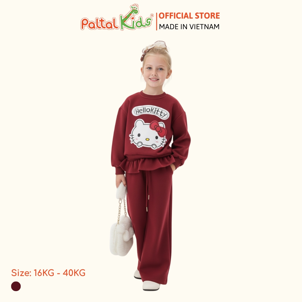 BST Mùa Đông - Đồ Bộ Tay Dài Nỉ Trung Bé Gái Cao Cấp - 223 6051