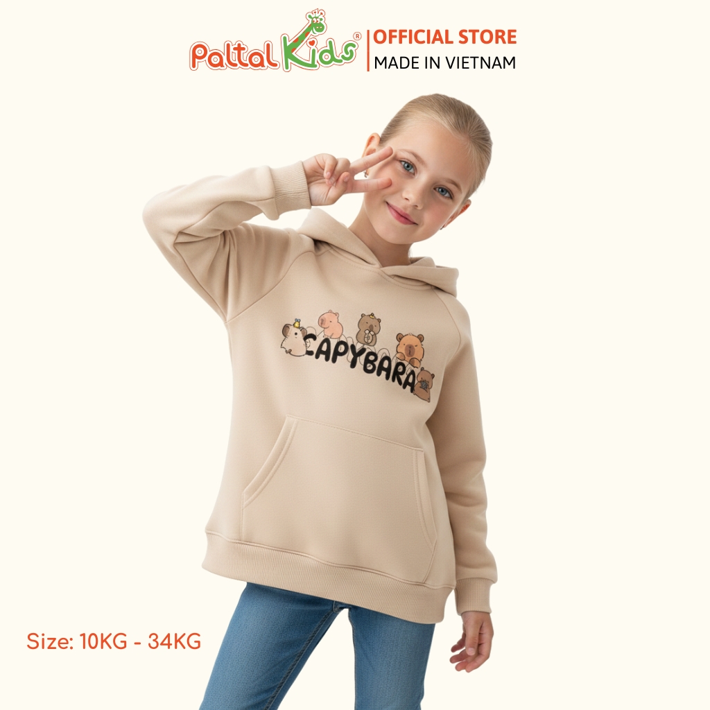 Áo Hoodie Nỉ Da Cá Bé Gái Cao Cấp - 191 4032