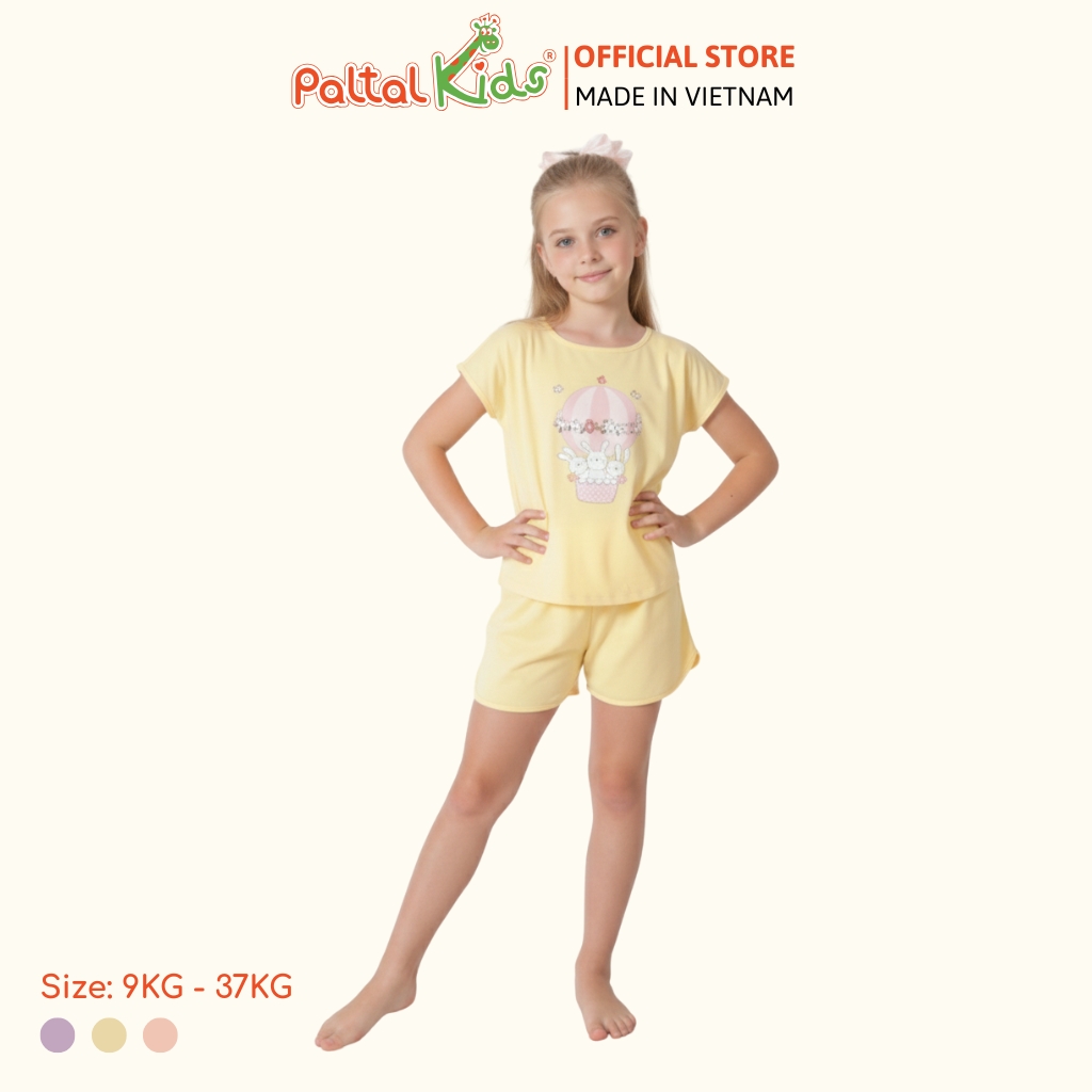 BST Mùa Hạ - Bộ Đùi Tay Ngắn Cotton Mỹ Bé Gái Cao Cấp - 025 2155