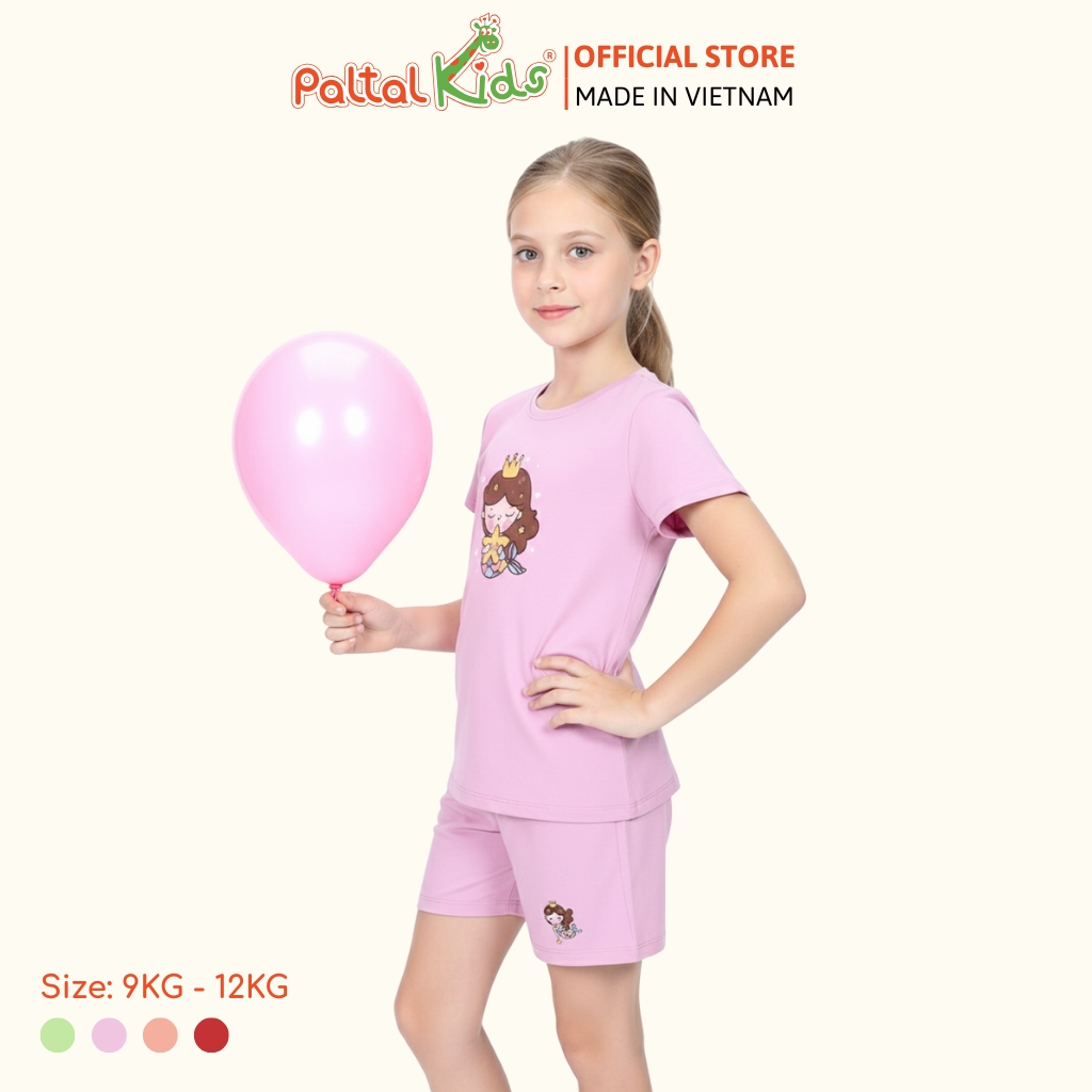 Đồ Bộ Đùi Cơ Bản Cotton Mỹ Bé Gái Cao Cấp - 025 5159 - Size 9