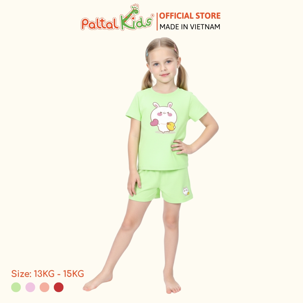 Đồ Bộ Đùi Cơ Bản Cotton Mỹ Bé Gái Cao Cấp - 025 2017 - Size 10