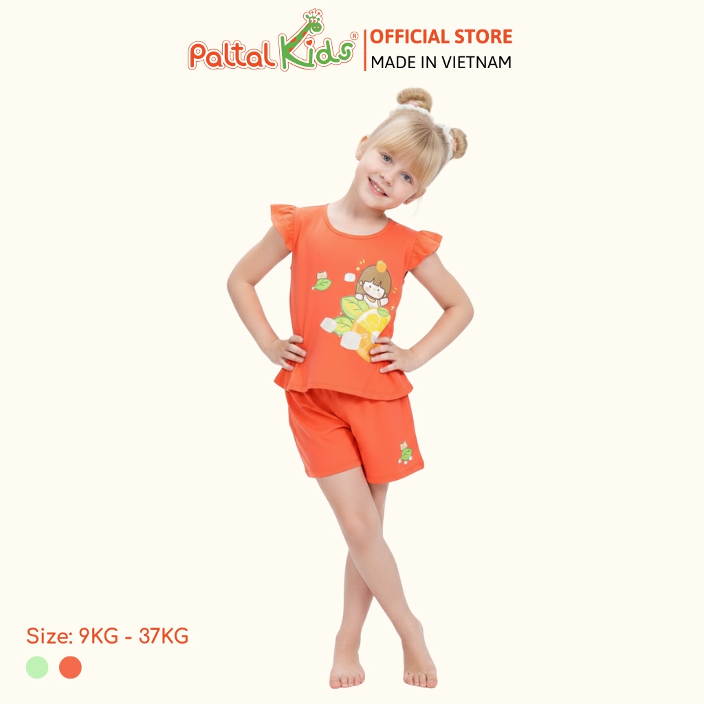 BST Mùa Hạ - Bộ Đùi Tay Ngắn Cotton Mỹ Bé Gái Cao Cấp - 025 5156