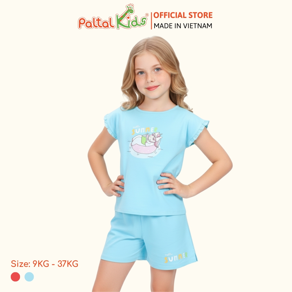 BST Mùa Hạ - Bộ Đùi Tay Ngắn Cotton Mỹ Bé Gái Cao Cấp - 025 5155