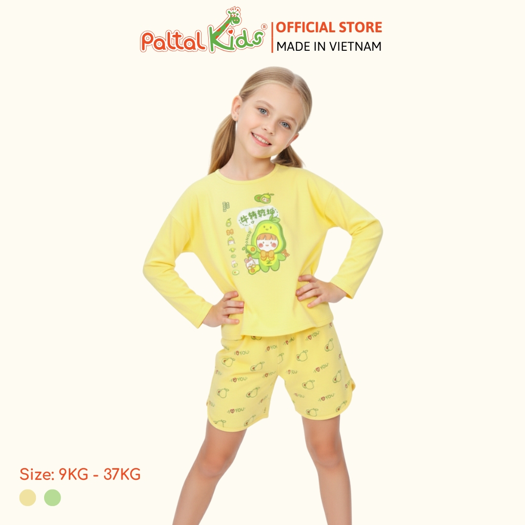 BST Mùa Thu - Bộ Đùi Tay Lỡ Cotton Mỹ Bé Gái Cao Cấp - 025 5195