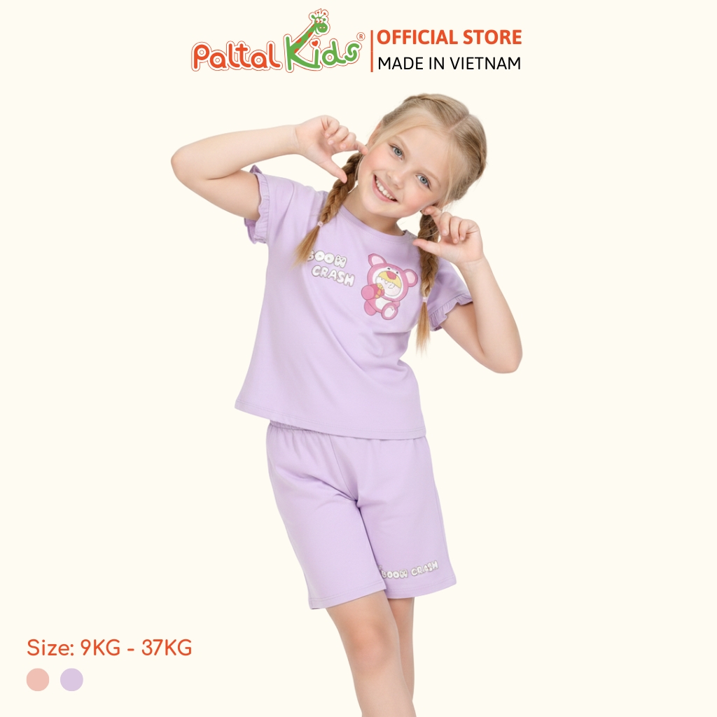 BST Mùa Thu - Bộ Đùi Tay Lỡ Cotton Mỹ Bé Gái Cao Cấp - 025 5198