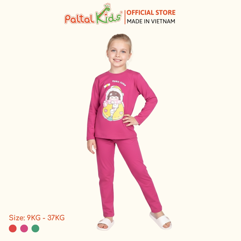 BST Mùa Đông - Đồ Bộ Tay Dài Cotton Mỹ Bé Gái Cao Cấp - 023 6021