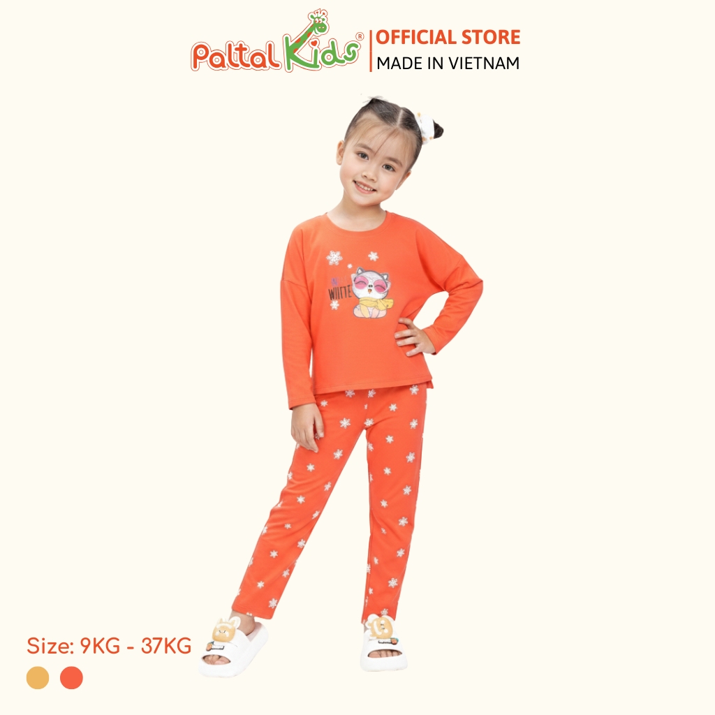 BST Mùa Đông - Đồ Bộ Tay Dài Cotton Mỹ Bé Gái Cao Cấp - 023 6020