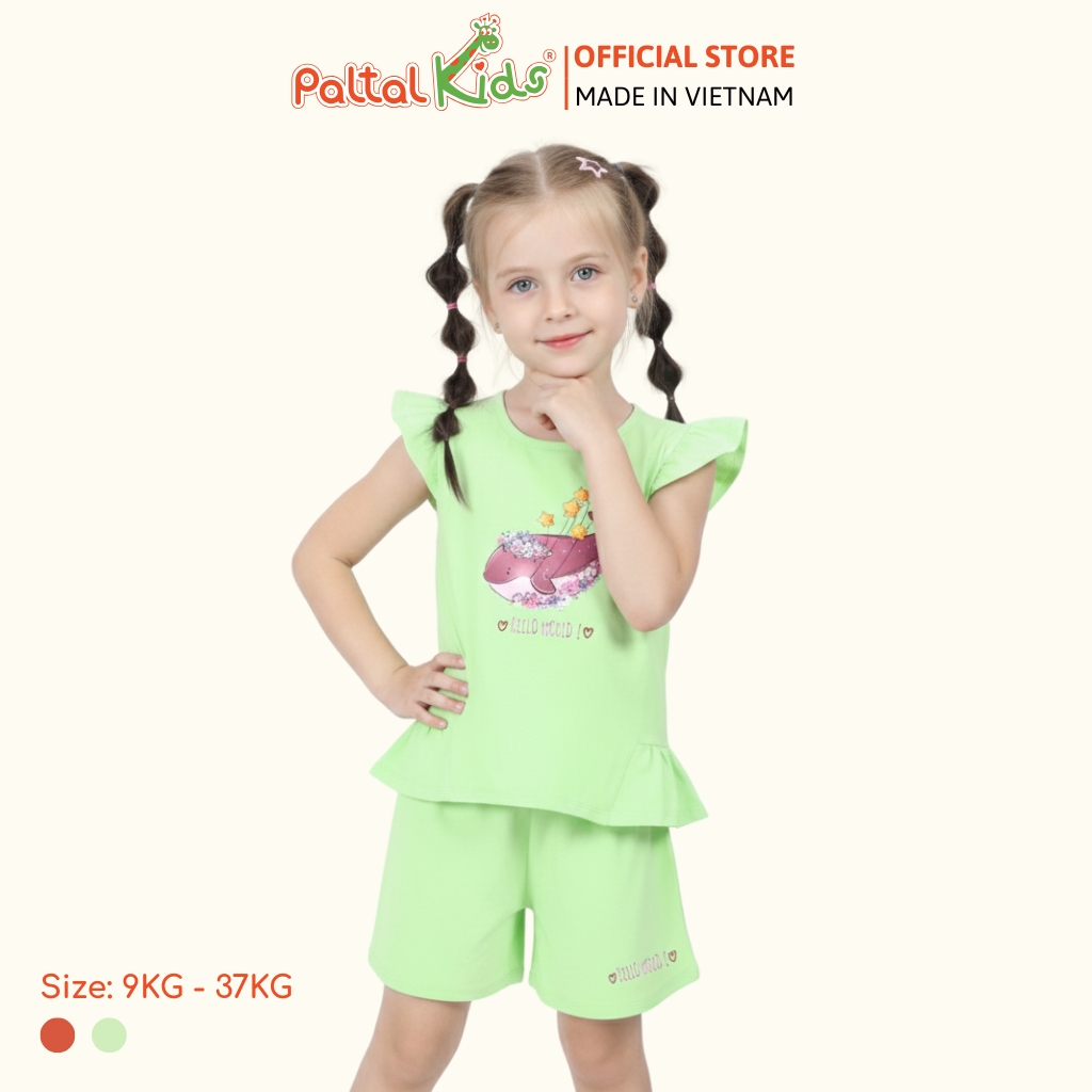 BST Mùa Hạ - Bộ Đùi Tay Ngắn Cotton Mỹ Bé Gái Cao Cấp - 025 2053