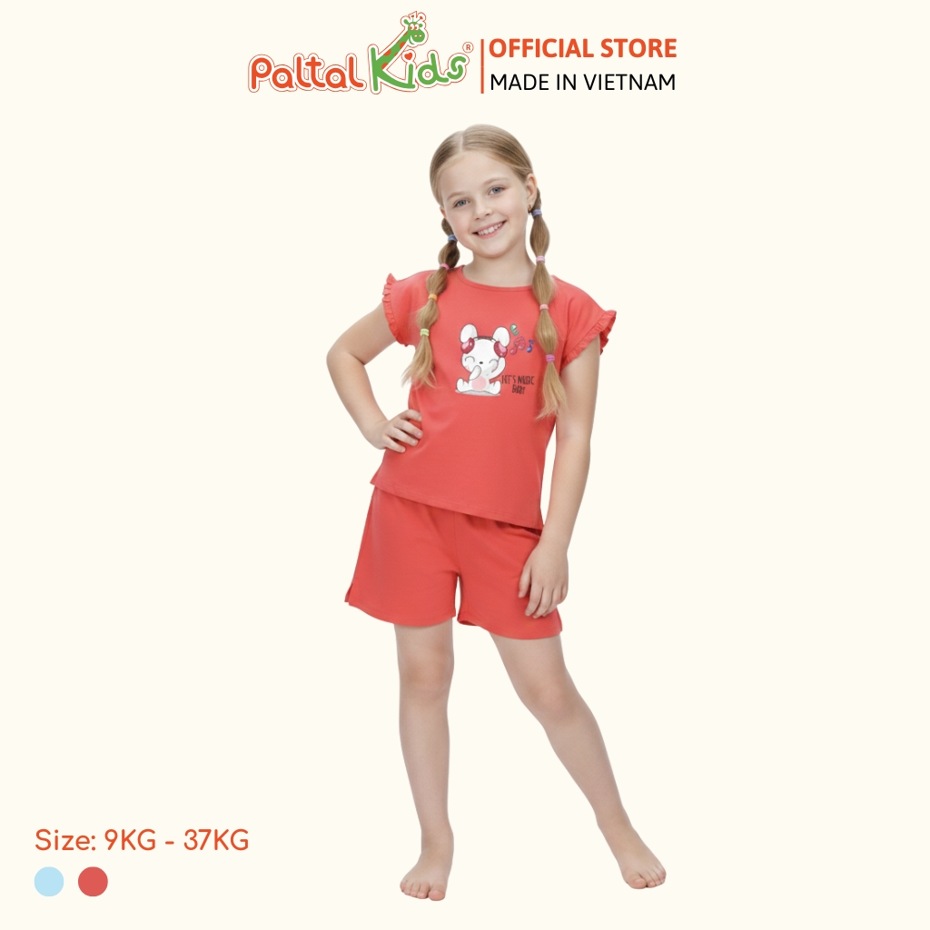 BST Mùa Hạ - Bộ Đùi Tay Ngắn Cotton Mỹ Bé Gái Cao Cấp - 025 2058