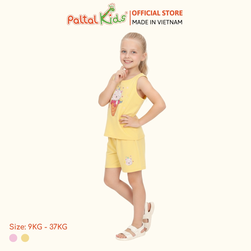 BST Mùa Hạ - Bộ Đùi Tay Ngắn Cotton Mỹ Bé Gái Cao Cấp - 025 2063