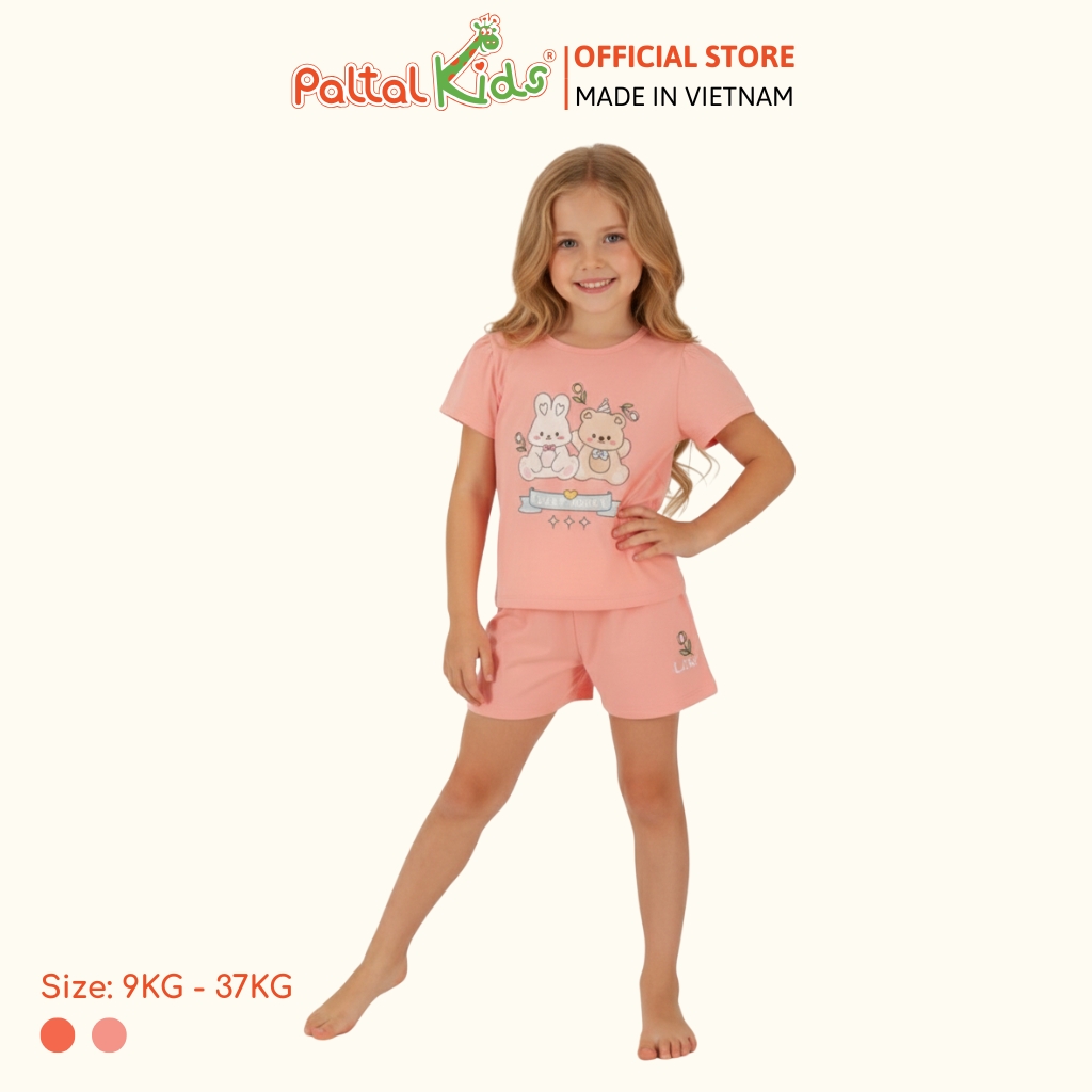 BST Mùa Xuân - Bộ Đùi Tay Ngắn Cotton Mỹ Bé Gái Cao Cấp - 025 2168