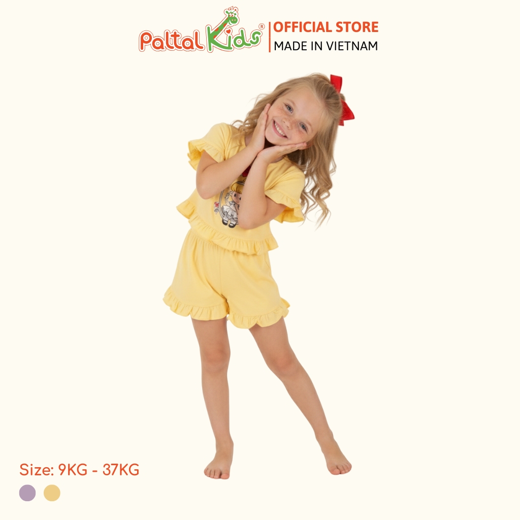 BST Mùa Xuân - Bộ Đùi Tay Ngắn Cotton Mỹ Bé Gái Cao Cấp - 025 2174