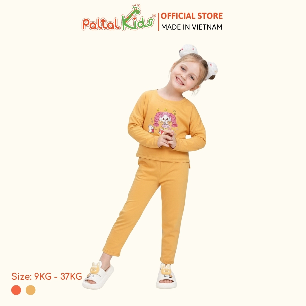 BST Mùa Đông - Bộ Dài Tay Dài Cotton Mỹ Bé Gái Cao Cấp - 023 6084