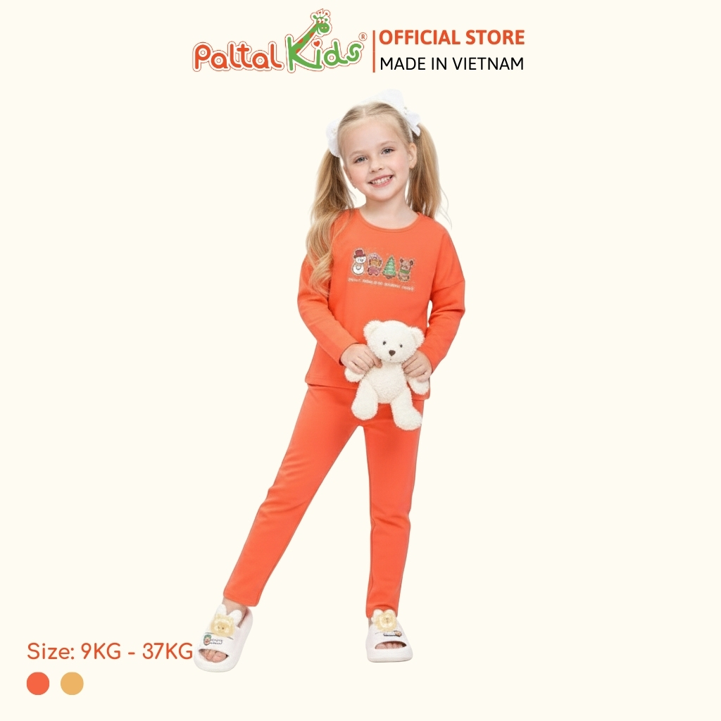 BST Mùa Đông - Bộ Dài Tay Dài Cotton Mỹ Bé Gái Cao Cấp - 023 6083