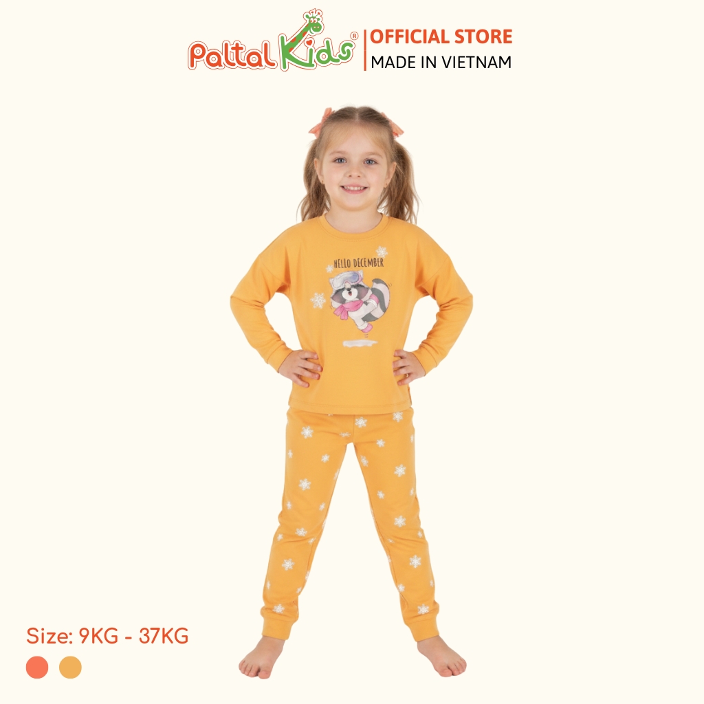 BST Mùa Đông - Bộ Dài Tay Dài Cotton Mỹ Bé Gái Cao Cấp - 023 6036